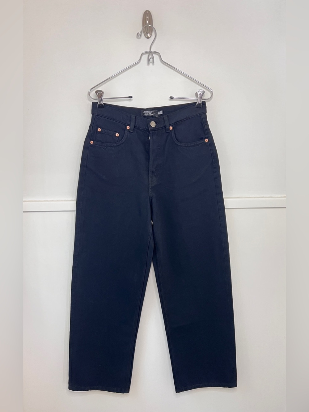 & Other Stories Organic Cotton Baggy Rigid Black Button-Fly Jeans NWT